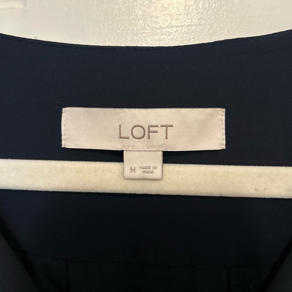 Loft navy eyelet belted dress - Picture 6 of 7